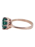 Klasikinis žiedas "Vintage Emerald" originalus 14k rožinio aukso vynas "vrc157r